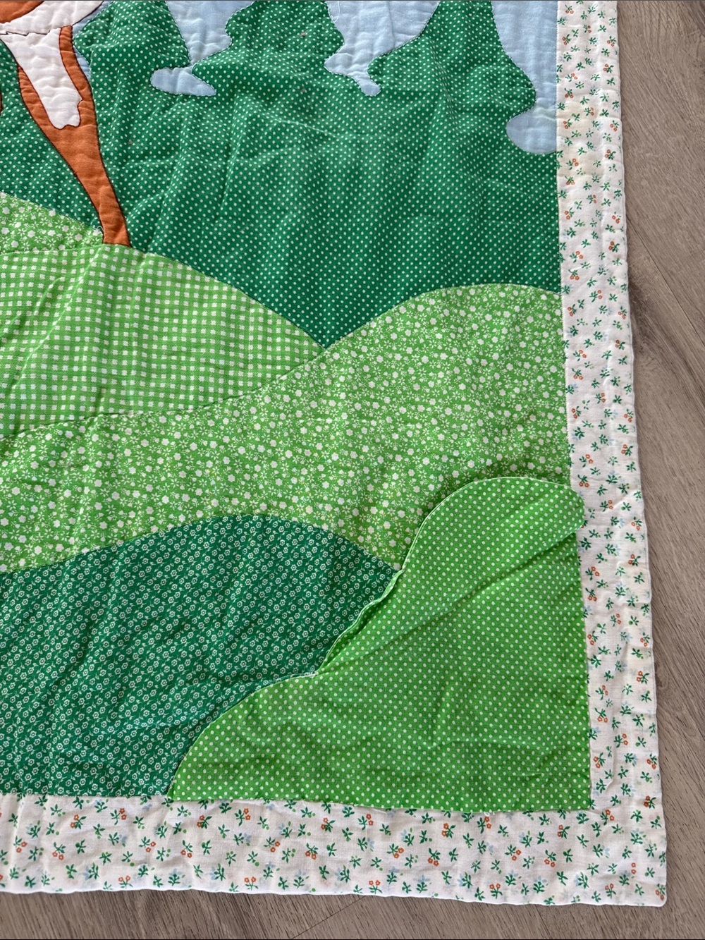 Vintage Quilted Bambi Crib Blanket w/ Corner Pocket Nursery Decor 30 X 43” - Picture 3 of 6